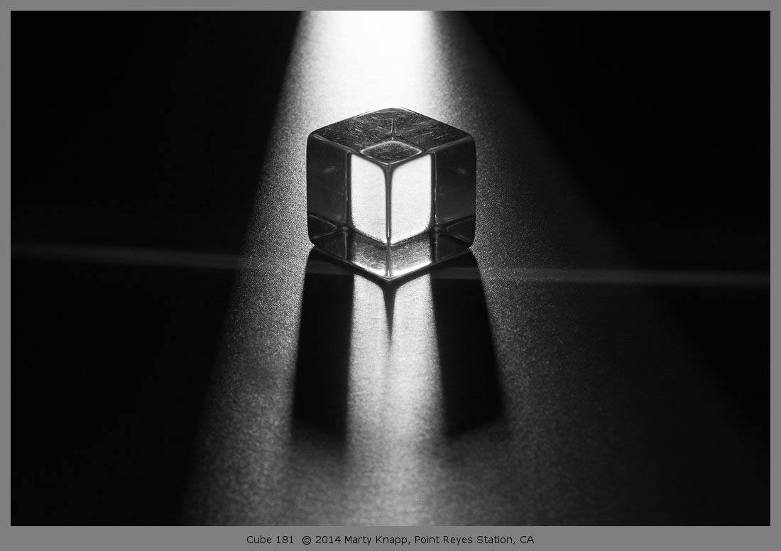 CALIFORNIA, abstract, black and white, cube, fine art photograph, glass