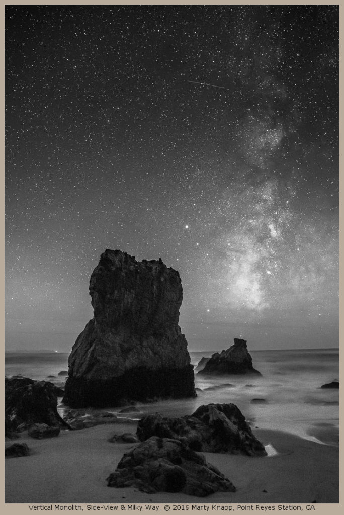 Vertical Monolith, Side-View & Milky Way - Marty Knapp